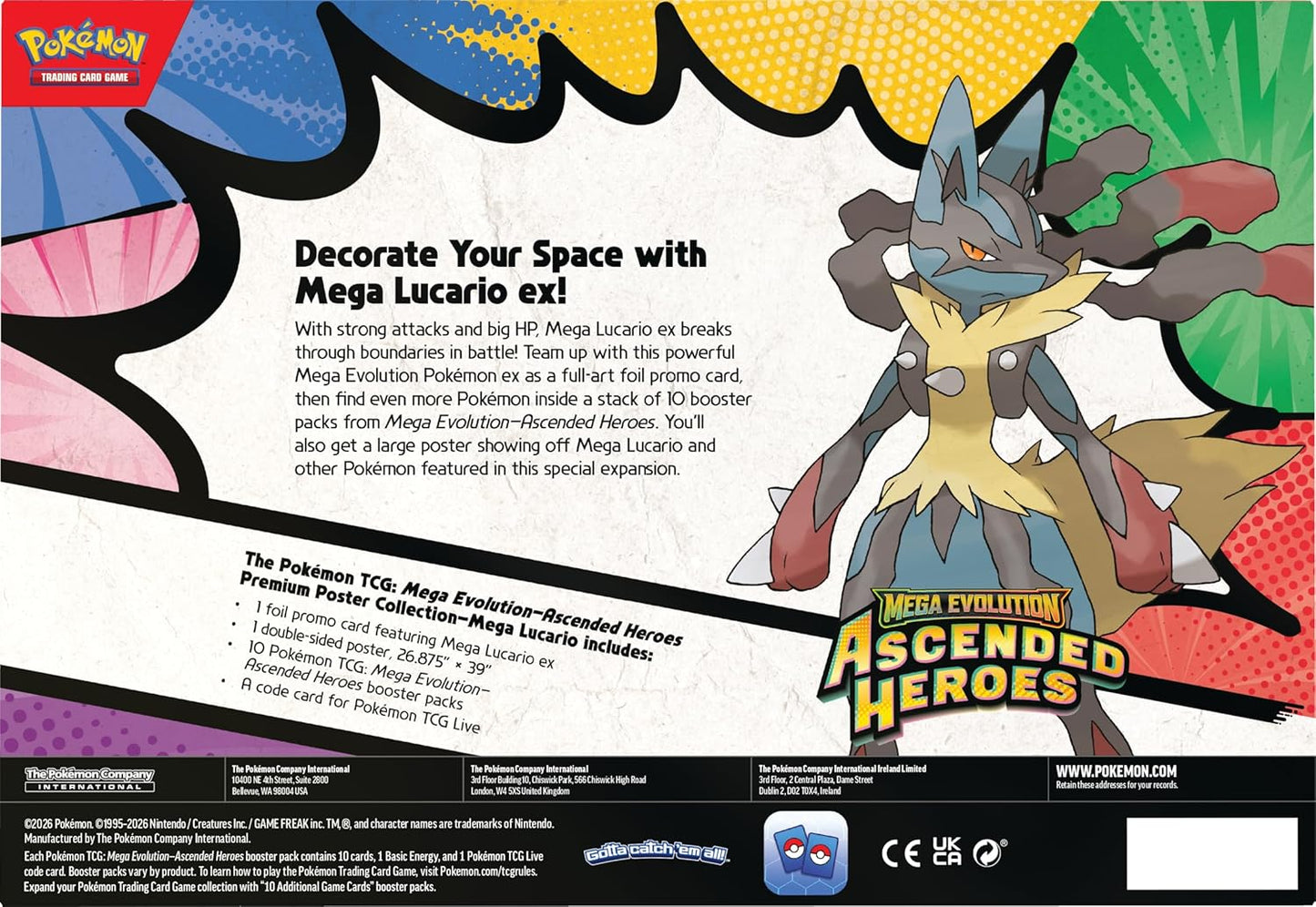 Ascended Heroes Premium Poster Collection - Mega Lucario