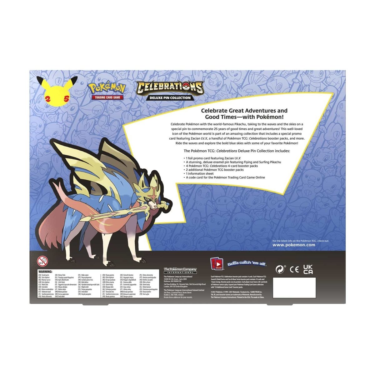 Celebrations Deluxe Pin Collection - Zacian