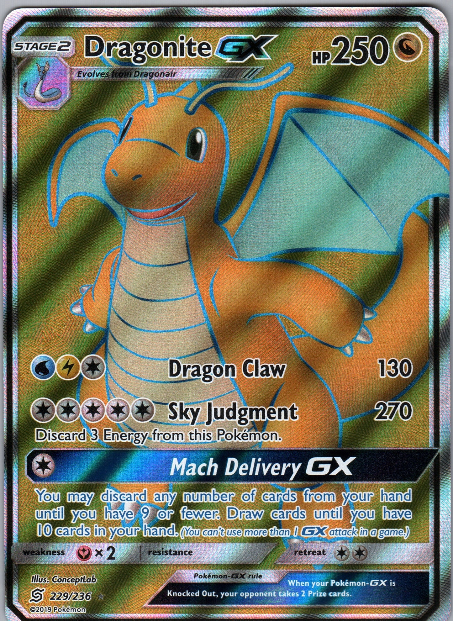 Dragonite GX (Full Art) 229/236